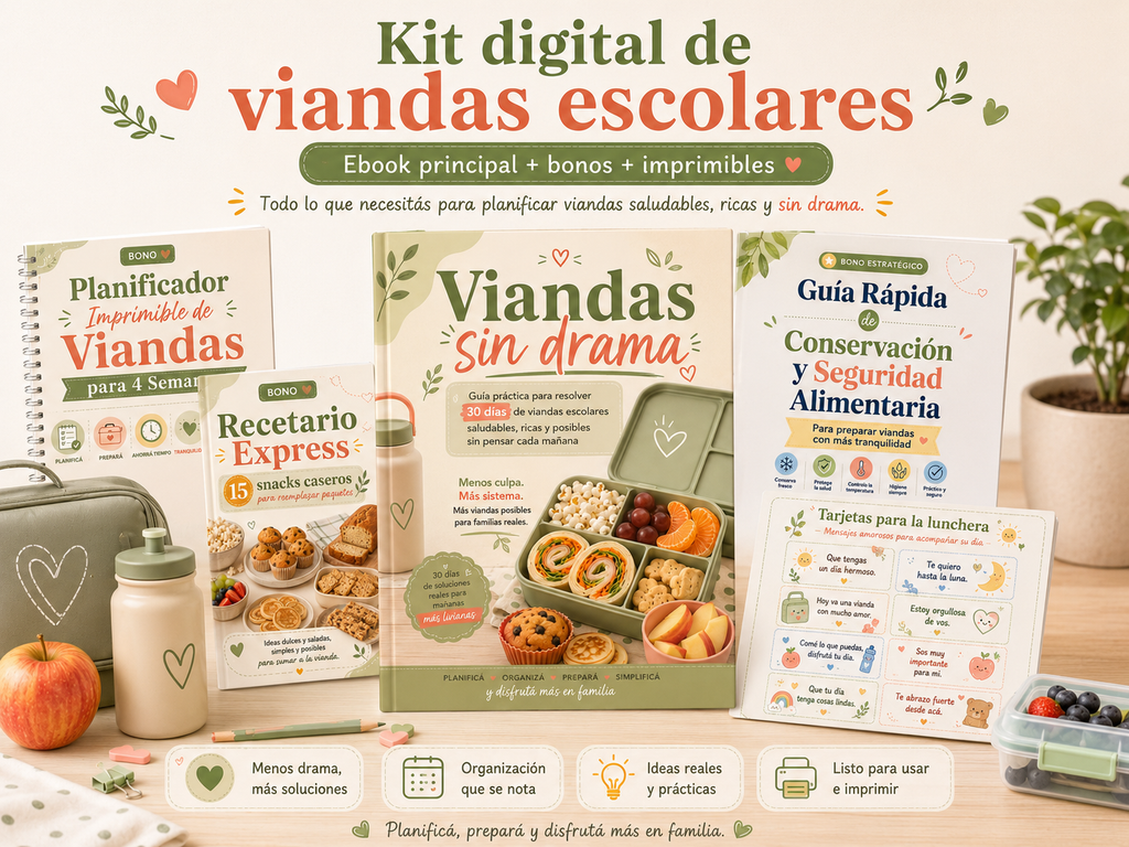 Viandas sin drama + 5 BONOS de regalo 🎁